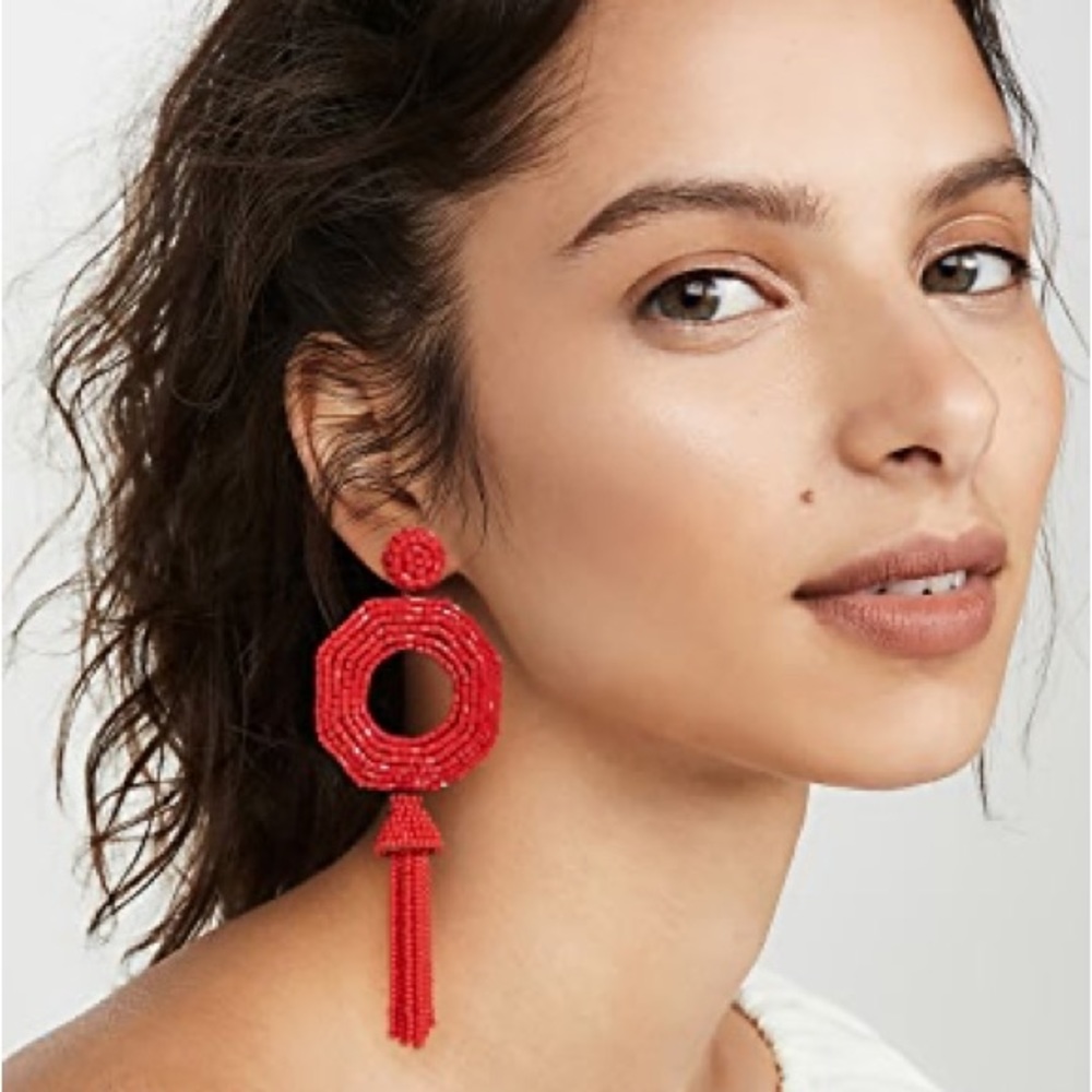 Anthropologie Deepa Gurnani Aisha Drop Earrings - Lavender- NWT - Picture 5 of 16